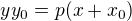 $yy_0=p(x+x_0)$