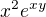 $x^{2}e^{xy}$