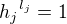 ${h_j}^{l_j}=1$