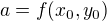 $a=f(x_0,y_0)$