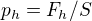 $p_{h}= F_{h} / S $