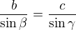 kopírovat do textarea $\frac{b}{\sin \beta}=\frac{c}{\sin \gamma}$