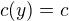 $c(y)=c$