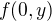 $f(0, y)$