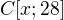 $C[x;28]$