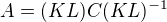 $A = (KL)C(KL)^{-1}$