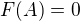 $F(A)=0$