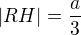 kopírovat do textarea $|RH| = \frac{a}{3}$