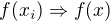$f(x_{i})\Rightarrow f(x)$