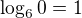 $\log_{6}0=1$