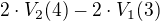 kopírovat do textarea $2\cdot V_2(4)-2\cdot V_1(3)$