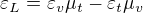 $\varepsilon_{L} = \varepsilon_{v}\mu_{t} - \varepsilon_{t}\mu_{v} $