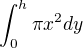 $\int_{0}^{h}\pi x^2 dy $