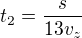 $t_{2}=\frac{s}{13v_{z}}$