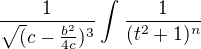 kopírovat do textarea $\frac{1}{\sqrt(c-\frac{b^2}{4c})^3}\int_{}^{}\frac{1}{(t^2+1)^n}$