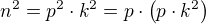 $n^2=p^2\cdot k^2=p\cdot\(p\cdot k^2\)$