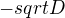 $ -sqrt{D}$