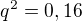 $q^{2}=0,16$