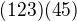 $(123)(45)$