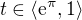 $t \in \langle \mathrm{e}^{\pi}, 1 \rangle$