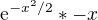 $\mathrm{e}^{-x^2/2} * -x$