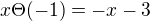 $x\Theta (-1)=-x-3$