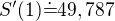 $S^\prime(1)\dot=49,787$