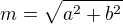 kopírovat do textarea $m = \sqrt{a^{2}+b^{2}}$