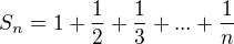 $S_n= 1+ \frac 12 +\frac13 + ...+ \frac 1n $