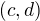 $(c,d)$