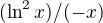 $(\ln ^{2}x)/(-x)$