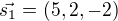 kopírovat do textarea $\vec{s_1} = (5,2,-2)$