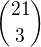 ${21\choose3}$