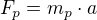 $F_p=m_p \cdot a$