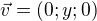 $\vec{v}=(0;y;0)$
