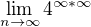 $\lim_{n\to\infty } 4^{\infty*\infty}$