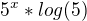 $5^{x} * log(5)$