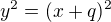 kopírovat do textarea $y^2 = (x + q)^2$