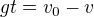 kopírovat do textarea $gt=v_0-v$