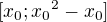 $[x_0;{x_0}^2-x_0]$