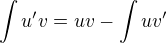 kopírovat do textarea $\int u'v = uv - \int uv'$