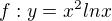 $f:y=x^2lnx$