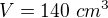 kopírovat do textarea $V=140\,\,cm^3$