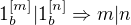 $1_{b}^{[m]}|1_{b}^{[n]} \Rightarrow m|n$
