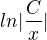 $ln|\frac{C}{x}|$