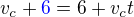 $v_c+\color{blue}6\color{black}=6+v_ct$