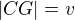 $|CG|=v$
