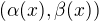 $(\alpha(x),\beta(x))$