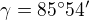 kopírovat do textarea $\gamma =85°54'$
