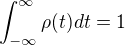 kopírovat do textarea $\int_{-\infty}^{\infty} \rho(t)dt=1$